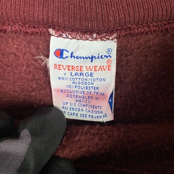 Vintage Champion Reverse Weave Sweatshirt University of Massachusetts Medium - Picture 5 of 12